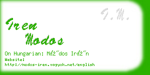 iren modos business card